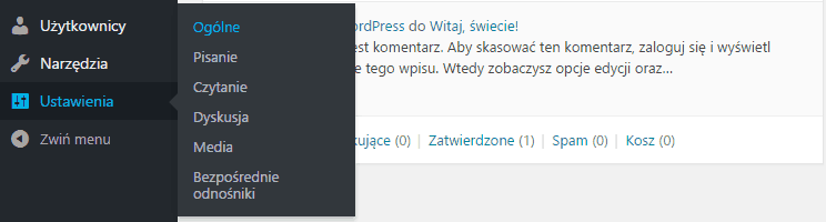 Ustawienia ogólne WordPress