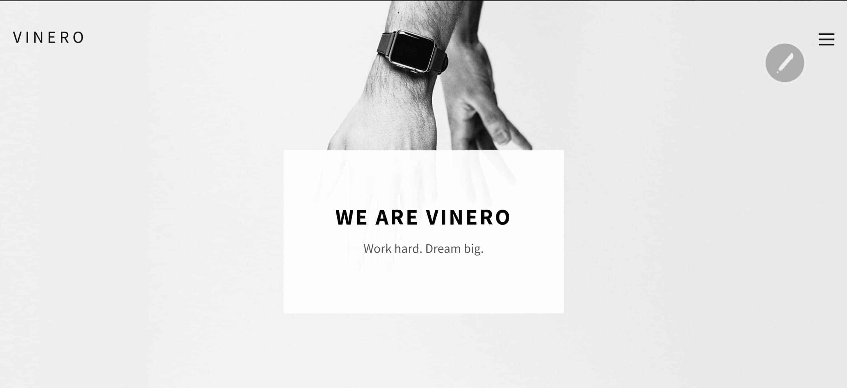 Vinero - Motyw strony Portfolio dla WordPress