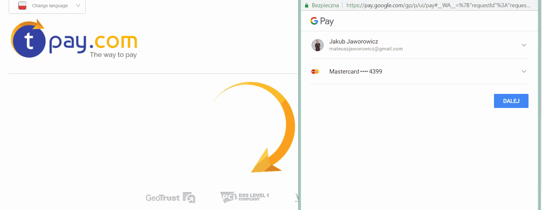 Android Pay w tPay