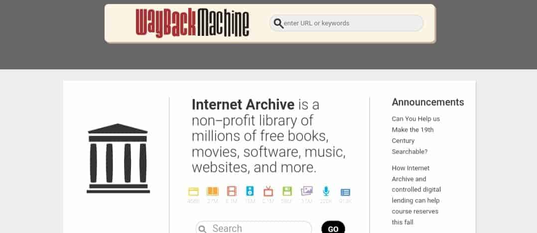 WaybackMachine archiwum internetu archive.org