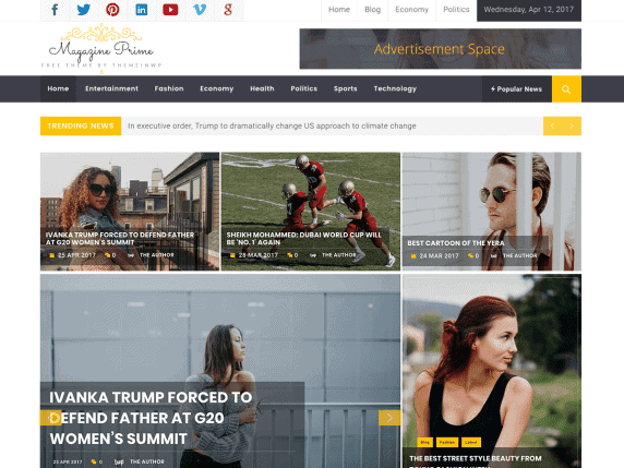 Magazine Prime – Motyw WordPress | Autor: themeinwp | Cena: Darmowy