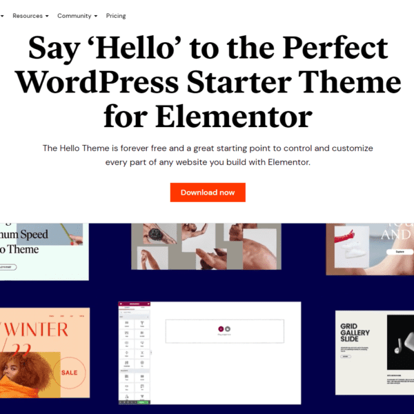 Elementor Starter Motyw Szablon WordPress