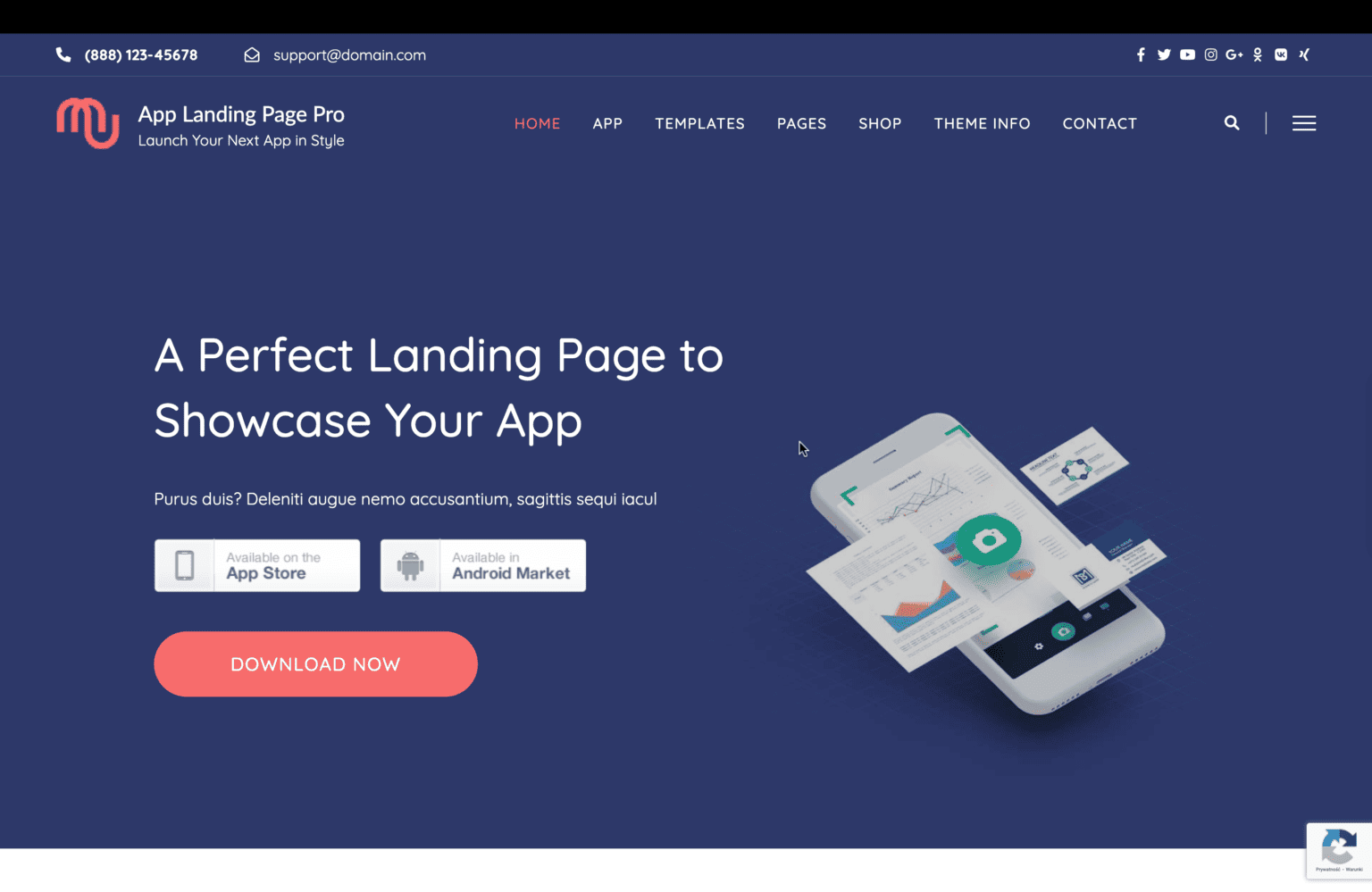 App Landing Page Strona Aplikacji Mobilnej
