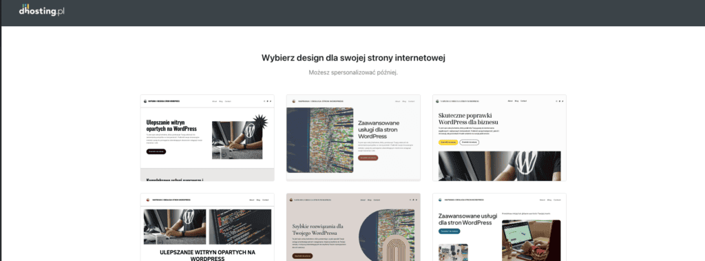 Wybierz Design Dla Swojej Strony Internetowej