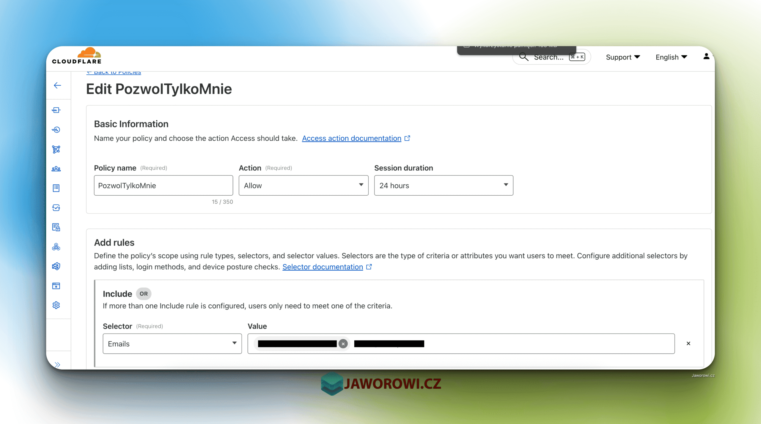 Cloudflare Polityki Dostepu