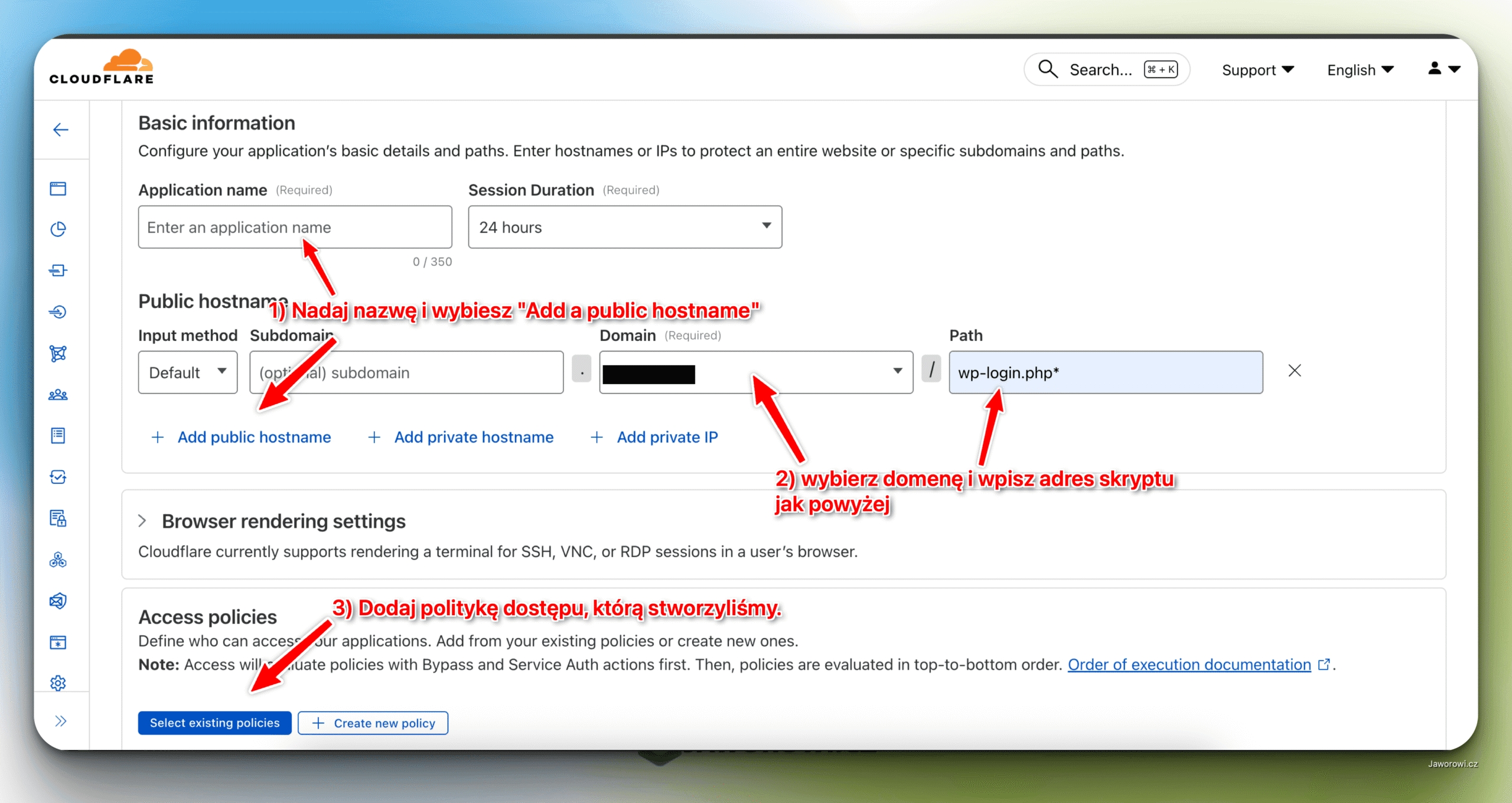 Konfiguracja Aplikacji Cloudflare Zero Trust