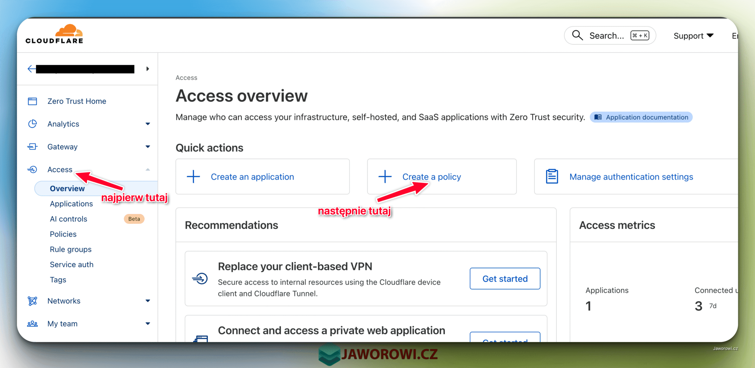 Polityka Dostepu Cloudflare Zero Trust