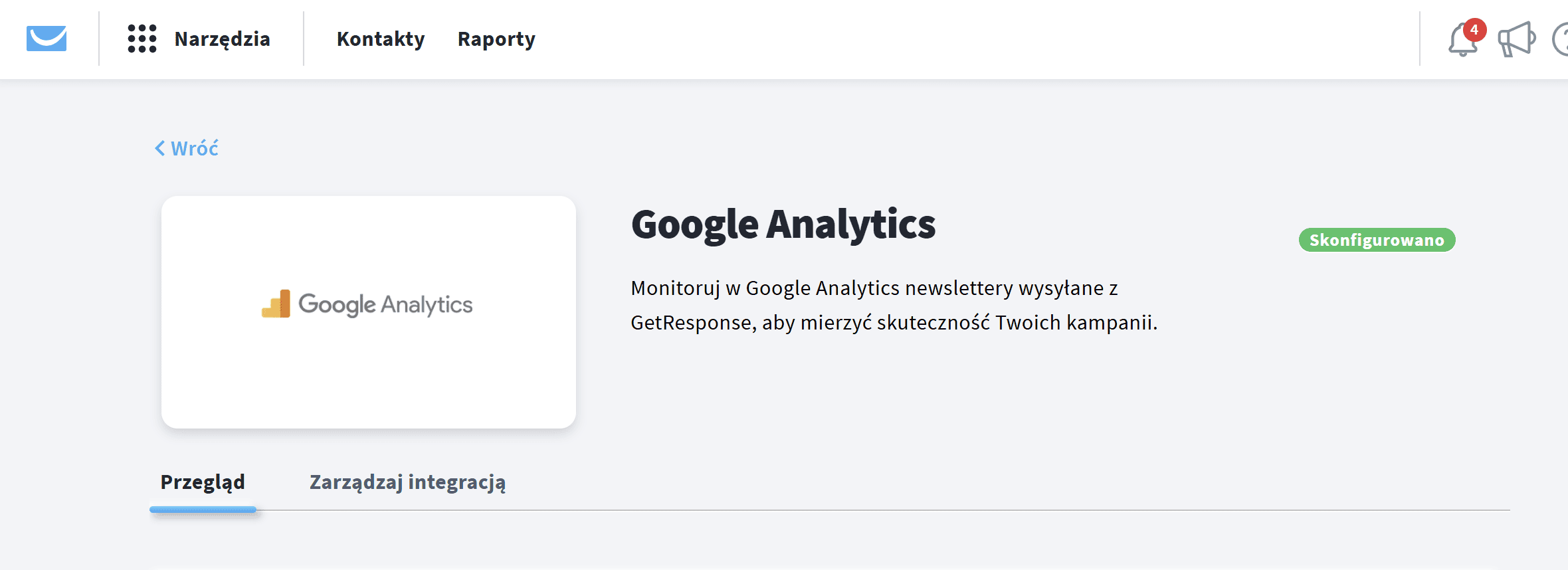 Getresponse Google Analytics Integracja Utm