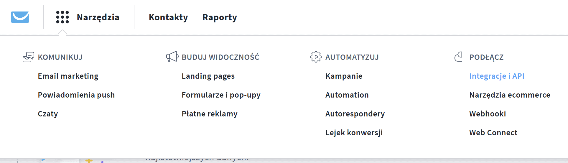GetResponse analityka Google Analytics