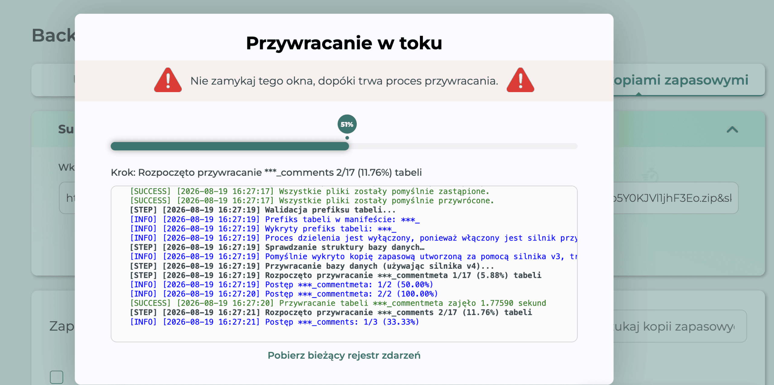 Przywracanie Strony WordPress Backupbliss